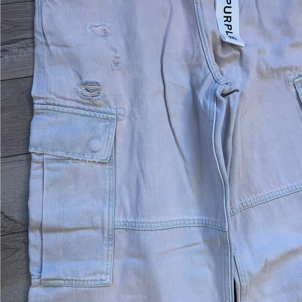 NWT Purple brand denim cargo pants size 29 women-High Rise Baggy